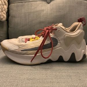 Nike Athletic Shoes in Cream, Red, and Yellow